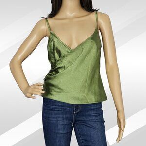 2/$30 Lulus Green Faux Wrap Tank Top Adjustable Straps Size S